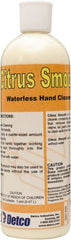 Detco - 16 oz Squeeze Bottle Waterless Cream Waterless Hand Cleaner - Yellow, Citrus Scent - Exact Tooling
