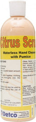 Detco - 16 oz Squeeze Bottle Cream Hand Cleaner with Grit - Orange (Color), Citrus Scent - Exact Tooling