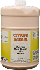 Detco - 1 Gal Bottle Cream Hand Cleaner with Grit - Orange (Color), Citrus Scent - Exact Tooling