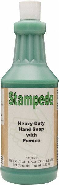Detco - 32 oz Bottle Gel Hand Cleaner with Grit - Green, Almond Scent - Exact Tooling