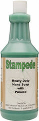 Detco - 32 oz Bottle Gel Hand Cleaner with Grit - Green, Almond Scent - Exact Tooling