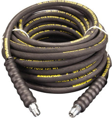 Enerpac - 3/8" Inside Diam x 3/8 NPT 30' Hydraulic Pump Hose - 10,000 psi, 3/8 NPTF Male Opposite End, Rubber - Exact Tooling