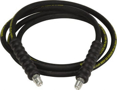Enerpac - 1/4" Inside Diam x 3/8 NPT 10' Hydraulic Pump Hose - 10,000 psi, 3/8 NPTF Male Opposite End, Rubber - Exact Tooling