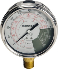 Enerpac - Hydraulic Pressure Gages & Adapters Type: Liquid-Filled Gauge Pressure Rating: 0 - 10000 - Exact Tooling