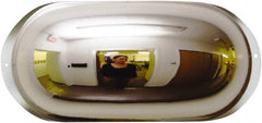 Se-Kure Domes&Mirrors - Indoor Oblong Convex Safety, Traffic & Inspection Mirrors - Acrylic Lens, Hardboard Backing, 8" High, 17' Max Covered Distance - Exact Tooling
