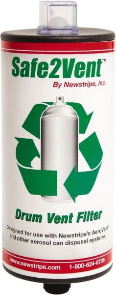 Made in USA - Trash Compactor/Crusher Carbon Filter Assembly - 4" Wide x 4" Long x 12" High, For Aerosol Can Deflators - Exact Tooling