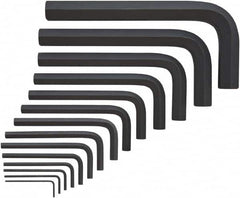 Bondhus - 14 Piece, L-Key Mini Hex Key Set - 2 to 19mm Range, Protanium High Torque Steel - Exact Tooling