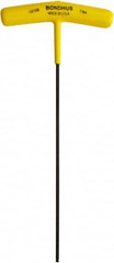 Bondhus - 7/64" Hex, T-Handle, Ball End Hex Key - 7.3" OAL, Protanium High Torque Steel, Inch System of Measurement - Exact Tooling