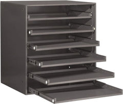 Durham - 6 Drawer, Small Parts Slide Rack Cabinet - 22" Deep x 23" Wide x 17" High - Exact Tooling