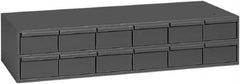 Durham - 12 Drawer, Small Parts Steel Storage Cabinet - 11-5/8" Deep x 33-3/4" Wide x 7-3/8" High - Exact Tooling