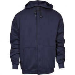 National Safety Apparel - Size 4XL Navy Flame Resistant/Retardant Sweatshirt - Exact Tooling