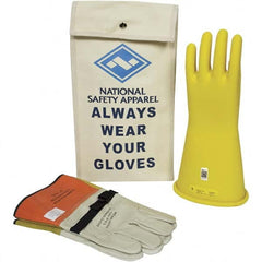 National Safety Apparel - Class 2, Size 12, 11" Long, Rubber Lineman's Glove Kit - Exact Tooling