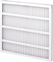 Made in USA - 12" Noml Height x 24" Noml Width x 2" Noml Depth, 35% Capture Efficiency, Wireless Pleated Air Filter - MERV 8, Synthetic, Integrated Paperboard Frame, 500 Max FPM, 1,000 CFM, For Any Unit - Exact Tooling