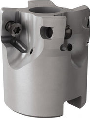 Seco - 4 Inserts, 40mm Cut Diam, 16mm Arbor Diam, 18mm Max Depth of Cut, Indexable Square-Shoulder Face Mill - 90° Lead Angle, 40mm High, XOMX18.. & XOEX18.. Insert Compatibility, Through Coolant, Series Turbo 18 - Exact Tooling