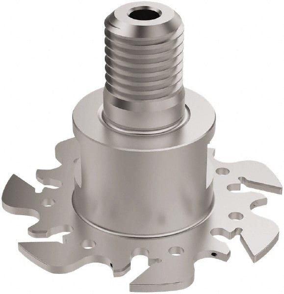 Seco - Modular Connection Connection, 0.0886 to 0.0984" Cutting Width, 5/8" Depth of Cut, 2-1/2" Cutter Diam, 7 Tooth Indexable Slotting Cutter - R335.10 Toolholder, 150.10 Insert, Right Hand Cutting Direction - Exact Tooling