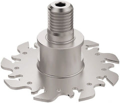 Seco - Modular Connection Connection, 0.0886 to 0.0984" Cutting Width, 0.9488" Depth of Cut, 80mm Cutter Diam, 9 Tooth Indexable Slotting Cutter - R335.10 Toolholder, 150.10 Insert, Right Hand Cutting Direction - Exact Tooling