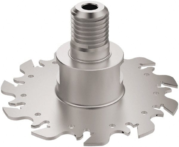 Seco - Modular Connection Connection, 0.122" Cutting Width, 1.2047" Depth of Cut, 100mm Cutter Diam, 11 Tooth Indexable Slotting Cutter - R335.10 Toolholder, 150.10 Insert, Right Hand Cutting Direction - Exact Tooling