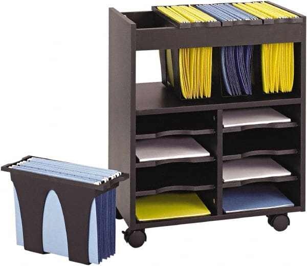 Safco - 28" Wide x 14-3/4" Long x 26" High File Cart - 1 Shelf, 1 Slot, Plastic - Exact Tooling