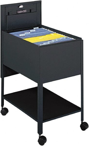 Safco - 16-1/2" Wide x 24-3/4" Long x 28-1/4" High Tote Cart - 1 Shelf, Steel - Exact Tooling