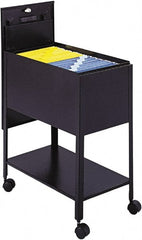 Safco - 16-1/2" Wide x 24-3/4" Long x 28-1/4" High Tote Cart - 1 Shelf, Steel - Exact Tooling