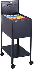 Safco - 13-1/2" Wide x 19-1/4" Long x 28" High Tote Cart - 1 Door, 1 Shelf, Steel - Exact Tooling