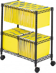 Safco - 33-1/4" Wide x 17" Long x 27" High Tote Cart - 1 Shelf, Steel - Exact Tooling