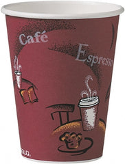 Solo - Bistro Design Hot Drink Cups, Paper, 12 oz, 300/Carton - Maroon - Exact Tooling