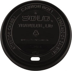 Solo - Traveler Drink-Thru Lids, 10-24 oz Cups - Black - Exact Tooling