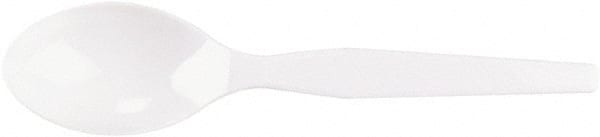 Dixie - Plastic Cutlery, Heavy Mediumweight Teaspoons, 100/B oz - White - Exact Tooling