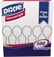 Dixie - Plastic Cutlery, Heavyweight Soup Spoons, 100/B oz - White - Exact Tooling