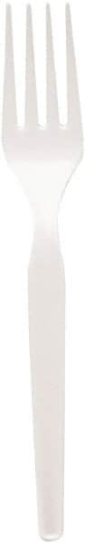 Dixie - Plastic Cutlery, Heavy Mediumweight Forks, 1000/Carton - White - Exact Tooling