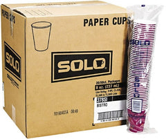 Solo - Bistro Design Hot Drink Cups, Paper, 10 oz, 1000/Carton - Maroon - Exact Tooling