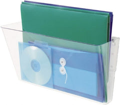 UNIVERSAL - 13" Wide x 4" Deep x 33-1/2" High, 1 Compartment, Plastic Wall File - Clear, 13" Compartment Width x 4" Compartment Depth x 7" Compartment Height - Exact Tooling