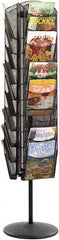 Safco - 15" Wide x 16-1/2" Deep x 66" High, 30 Compartments, Steel Rotary Literature Rack - Black, 9-1/2" Compartment Width x 5" Compartment Depth x 10" Compartment Height - Exact Tooling