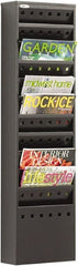 Safco - 10" Wide x 4" Deep x 36-1/4" High, 11 Compartments, Steel Magazine Stand - Black, 8-1/2" Compartment Width x 3-1/2" Compartment Depth x 10-1/4" Compartment Height - Exact Tooling