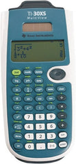 Texas Instruments - LCD Scientific Calculator - 3-1/4 x 7-1/4 Display Size, Blue & White, Battery & Solar Powered, 9-3/4" Long x 6-11/16" Wide - Exact Tooling