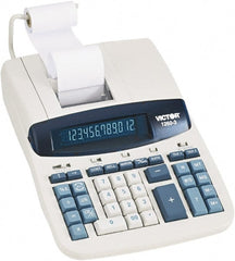 Victor - Fluorescent Printing Calculator - 8 x 11 Display Size, White, AC Powered, 6" Long x 11.4" Wide - Exact Tooling