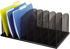 Safco - Black Desk Top Organizer - Steel, Mesh - Exact Tooling