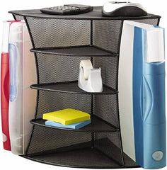 Safco - Black Desk Top Organizer - Steel, Mesh - Exact Tooling