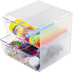 Deflect-o - Clear Desk Top Organizer - Plastic - Exact Tooling