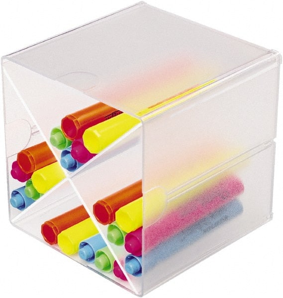 Deflect-o - Clear Desk Top Organizer - Plastic - Exact Tooling