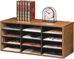 FELLOWES - Medium Oak Document Organizer - Melamine, Particleboard - Exact Tooling
