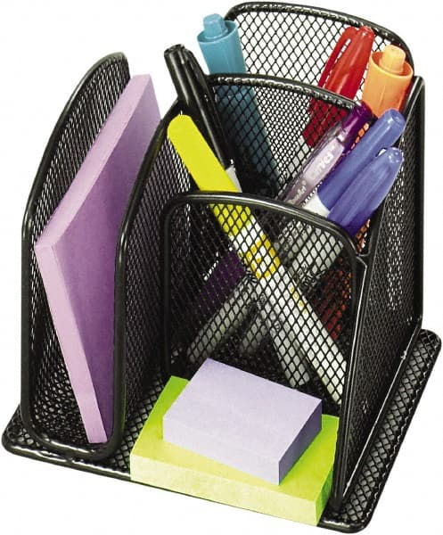 Safco - Black Desk Top Organizer - Steel - Exact Tooling