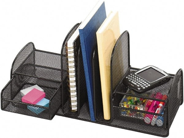 Safco - Black Document Organizer - Steel, Mesh - Exact Tooling
