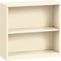 Hon - 2 Shelf, 29" High x 34-1/2" Wide Bookcase - 12" Deep, Steel, Putty - Exact Tooling