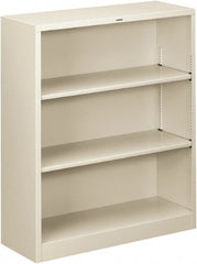Hon - 3 Shelf, 41" High x 34-1/2" Wide Bookcase - 11-5/8" Deep, Steel, Light Gray - Exact Tooling