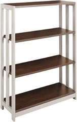 Linea Italia - 3 Shelf, 43-1/4" High x 31-1/2" Wide Bookcase - 11-1/2" Deep, Woodgrain Laminate, Mocha - Exact Tooling