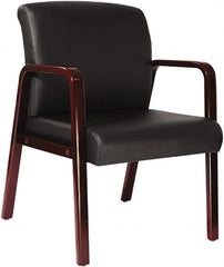 ALERA - Black Soft Leather Guest Chair - 24" Wide x 33-1/4" High - Exact Tooling