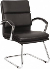 ALERA - Black Leather Guest Chair - 23-1/2" Wide x 37" High - Exact Tooling