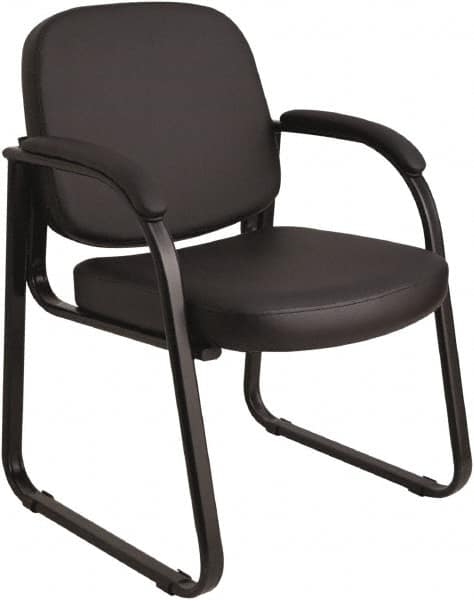 ALERA - Black Faux Leather Guest Chair - 24-5/8" Wide x 34" High - Exact Tooling